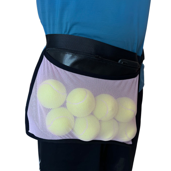 Tennis pick-up väska bordtennis golf bärbar förvaringsväska snabb lärande träningsboll midjeväska pink
