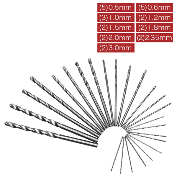Precision Pin Vise Hobby Drill, 26 Styck Precision Pin Vise Hand Drill with Twist Bits Set,Mini Hand Drill Tool