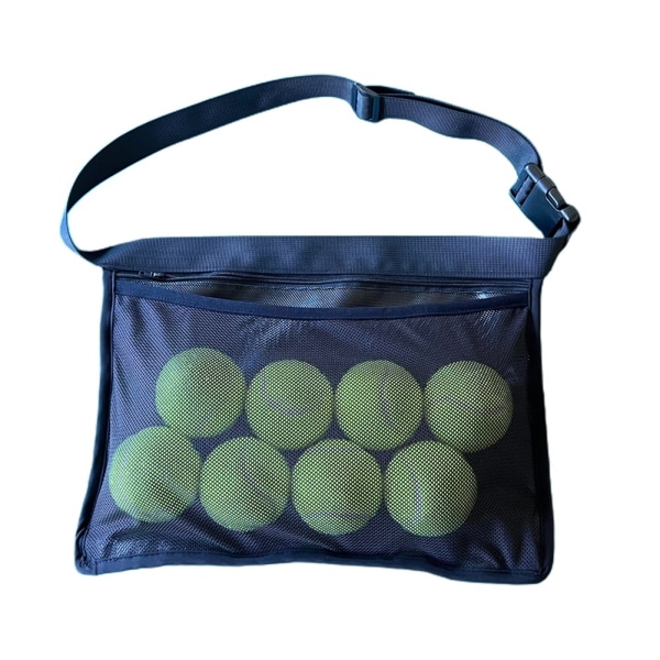 Tennis pick-up väska bordtennis golf bärbar förvaringsväska snabb lärande träningsboll midjeväska black