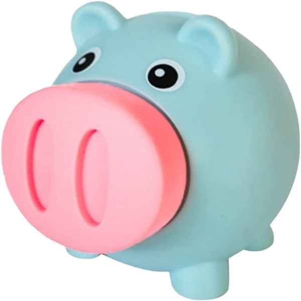 Söt Piggy Money Bank Plast Pengasparande Pott Slitstark Sparande Myntlåda Liten Sparkasse för Pojkar Flickor Barn blue