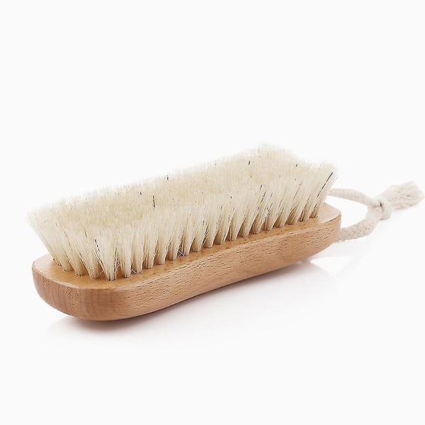 Naturlig hårborste tvättborste med träskaft Skrubba ut
