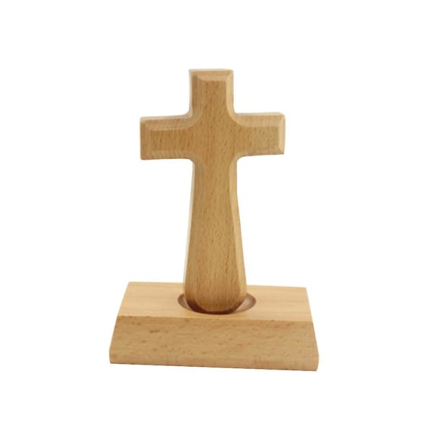 Trä stående kors, magnetiskt träkors som håller kors med ba