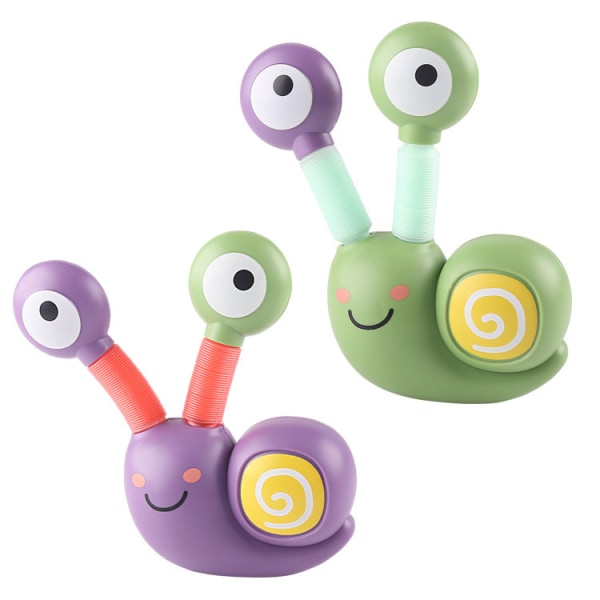 2st Pop-rör Fidgets Leksak Sensorisk Stretch Snigel Toddler Flexibel Variabel Stress Ångestlindring Sniglar Finmotorik Lärleksak green