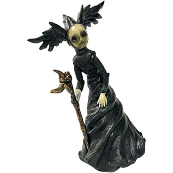 Halloween Häxfigurer Hartsfigur Staty Skrämmande prydnad för gårdsplan Trädgårdsdekorationer 1 st