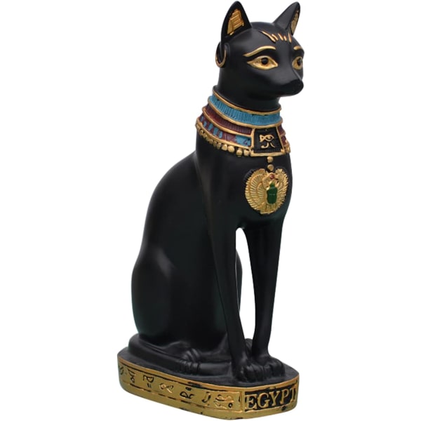 Egyptisk kattgudinna staty Egyptisk samlarfigur gudinna Bast Cat Farao statyett för lycka dekoration