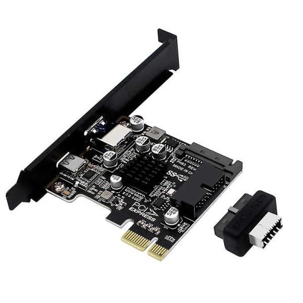 Pci Express Riser Card Pci-e X1 Adapter Card To USB 3.0 A Type C Add On Card Full height baffle
