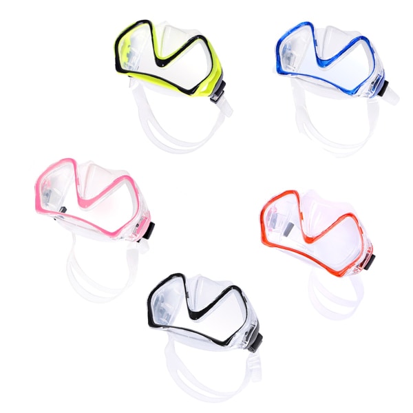 dyk PVC-glasögon dykutrustning för vuxna mask dykglasögon stor ram dykglasögon snorklingskläder cover red