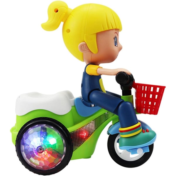 Mini Stunt Car Trehjuling leksak - elektrisk tecknad bil leksak - Pojkar och flickor modellering trehjulig motorcykel girl