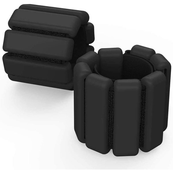 Justerbara handledsvikter Ankelvikter Set för träning Walking Yoga Fitness Armband black