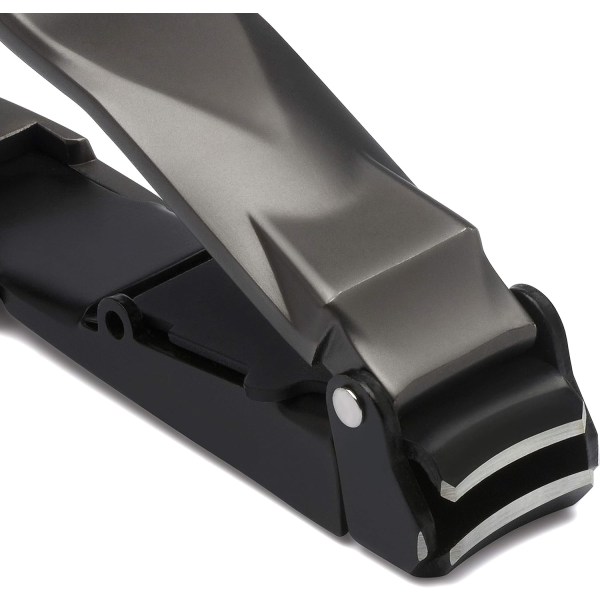 Nagelklippare för med fångare – knivskarp, självuppsamlande nagelklippare med ergonomisk spakhållare chrome silver S