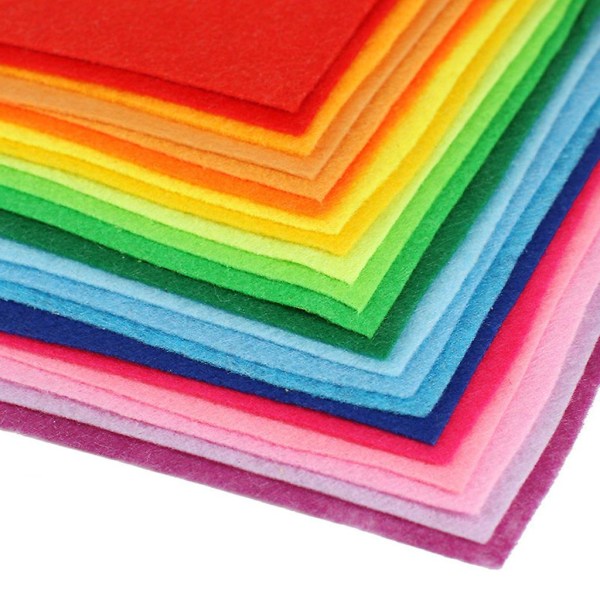 40 st Nonwoven Handarbete Filt Patchwork Duk Bunt För Barn Scrapbooking Lakan 10X10cm