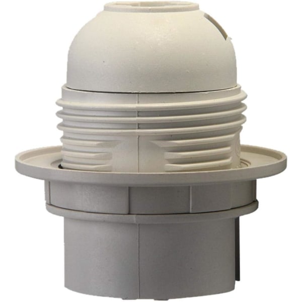 Edison Screw ES E27 glödlampslamphållare Pendelsockel, praktisk lamplampsockel med skärmring och 10 mm gänga