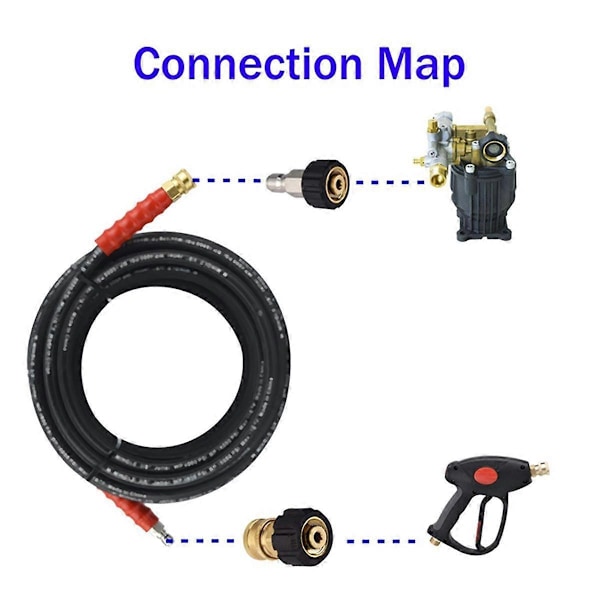 Högtryckstvätt slangadapter M22 14mm till 3/8 tum