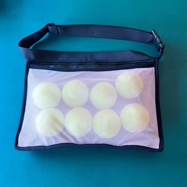 Tennis pick-up väska bordtennis golf bärbar förvaringsväska snabb lärande träningsboll midjeväska pink