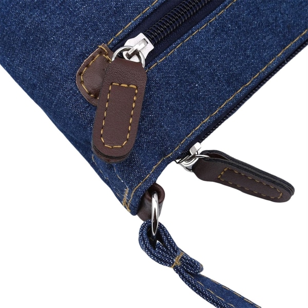Bärbar jeansväska Multi Pocket Crossbody axelväska för tonårsflickor kvinnor Royal blue