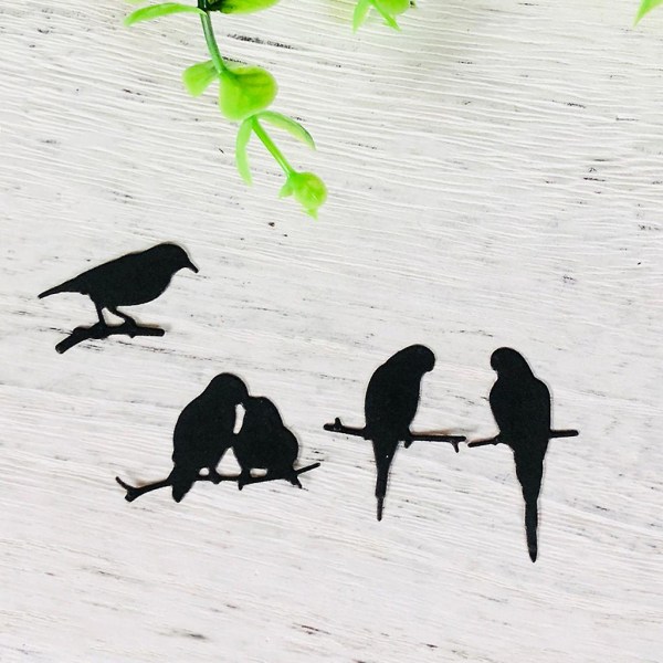Kolstål Tecknade fåglar Cutting Die Prägling Stencilmall Form gör-det- form
