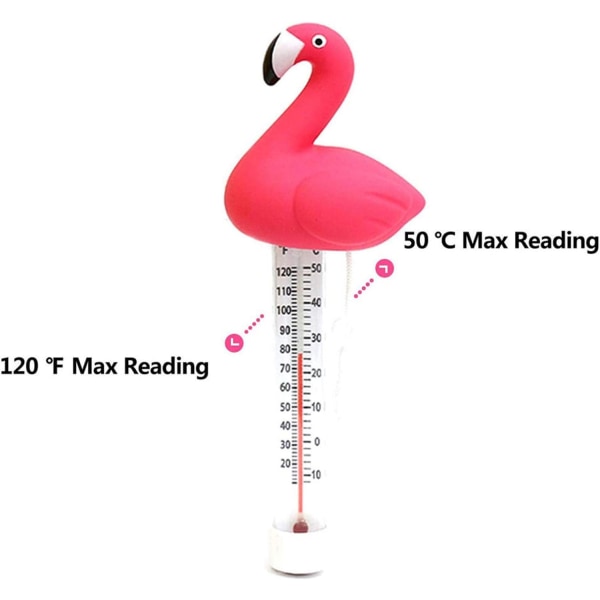 Flytande pooltermometer, simbassängvattentermometer Flamingo dammvattentermometer eller termometer för baby Aquarium Wa
