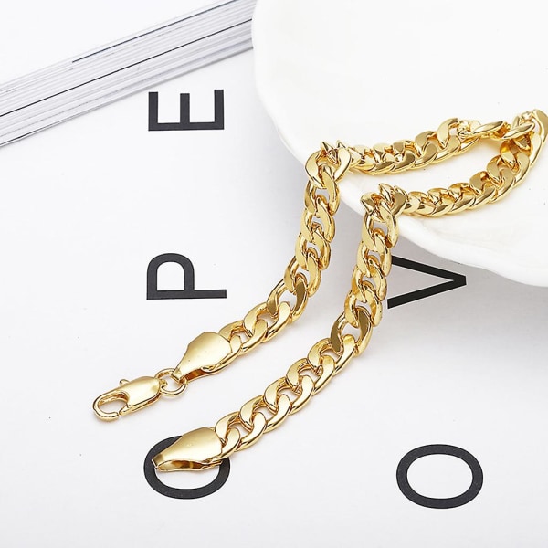 Guld armband i rostfritt stål 6 mm bredd Armband Armband Smycken för vänner