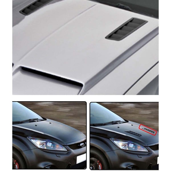 Bil allmän modifiering dekoration tillbehör bil reservdelar ABS värmeavledning huv insugspanel Carbon pattern