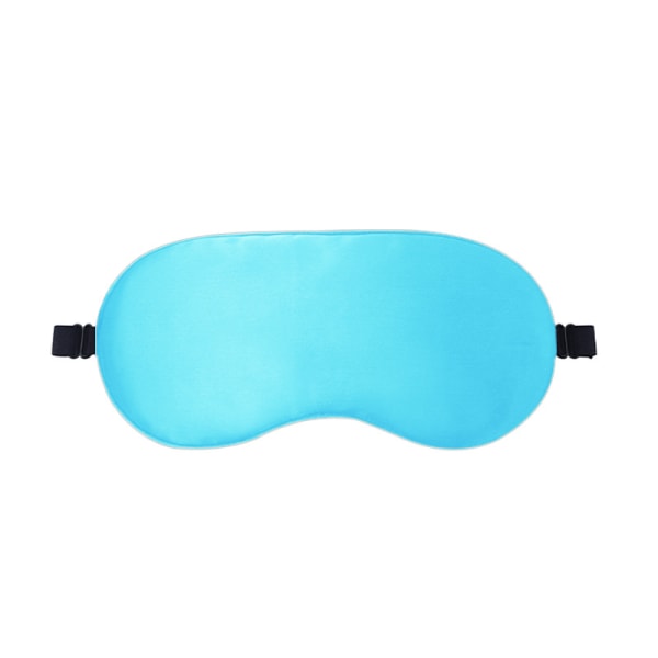Sömnmask med justerbar rem Supermjuk hudvänlig sömnmask i siden som blockerar ljuset lake blue