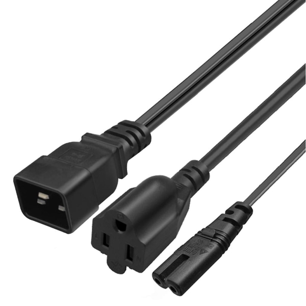 C20 till C7 5-15r power Iec320 C20 hane till Nema5-15r C7 hona power Adapter kabel sladd 1 fot/0,32 m