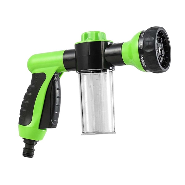 Spraymunstycke för trädgårdsslang, högtrycksskumtvätt bilvattenpistol rengöringsverktyg för biltvätt, anläggning green