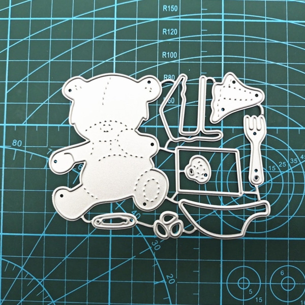 Bear Cutting Dies Metallprägling Stenciler för Scrapbooking DIY-papperskort