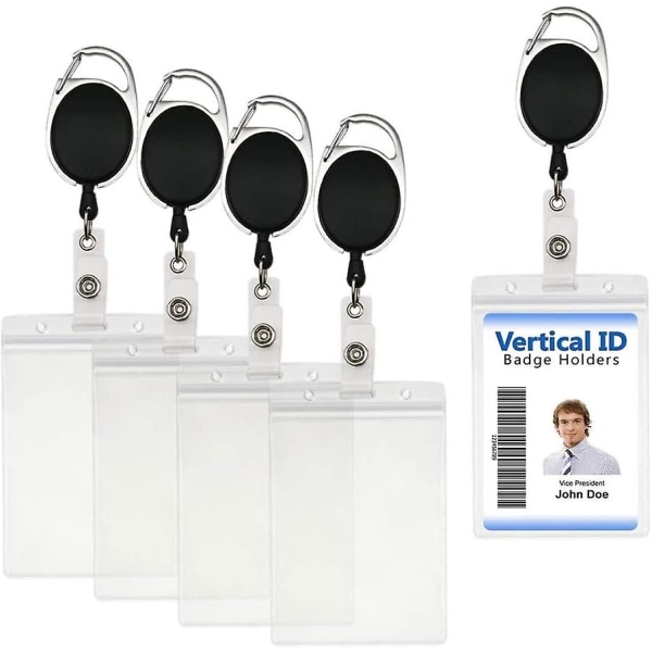 5-pack infällbara märkeshållare med ID-korthållare - 5 märken