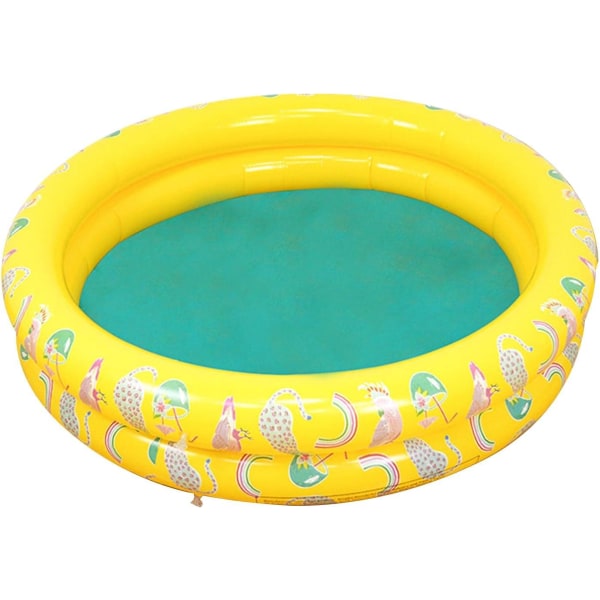 Kiddie uppblåsbar pool rund 40 tum, gul uppblåsbar baby sommar plaskdamm Barnpool för in