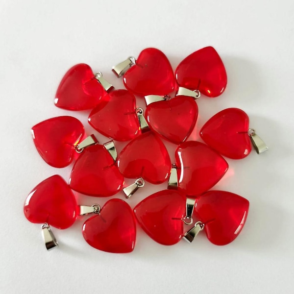 Mode rött hjärta berlock hängen för DIY halsband armband smycken hantverk