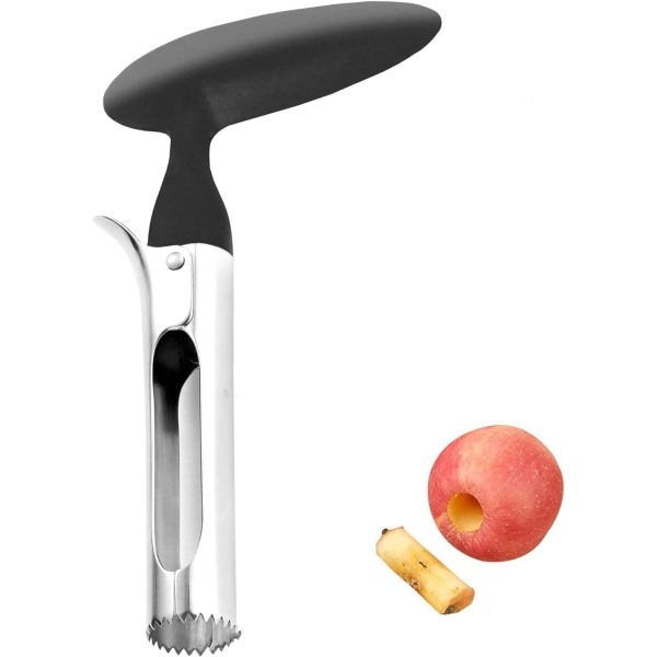 Apple Corer, Rostfritt stål Corer Slicer Fruktcutter Apple Corer Remover Köksprylar Cupcake Corer för hem & kök black