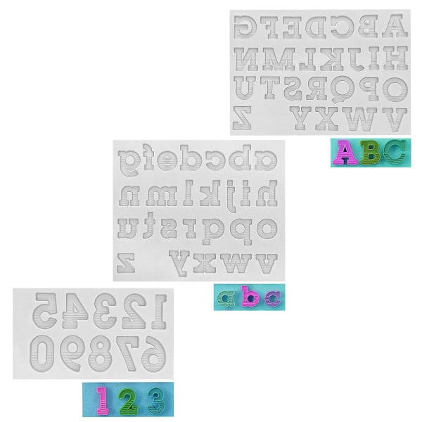 26 engelska bokstäver siffror Form Epoxihartsform Handgjorda alfabet hängande hängen Silikonform mould själv hantverk Smycken Halsband Hemdekorationer Eller