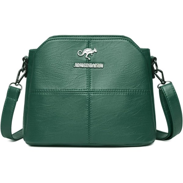 Casual Axelväska Pu Läder Crossbody Messenger Bag Andbags För Kvinnor Dam (Röd) Green