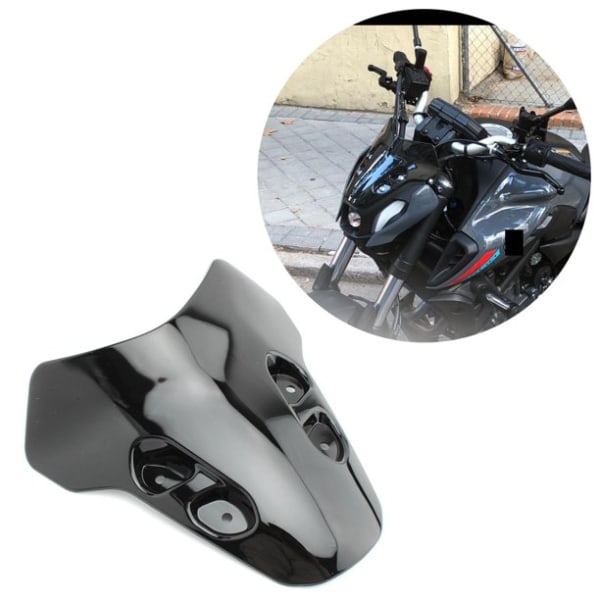 Motorcykelmodifierad Yamaha vindruta lämplig för MT-07 MT07 21-22 luftriktare silver