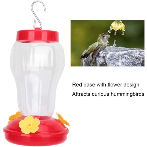 Hummingbird Matare Hängande Hummingbird Waterer Utomhusfågel Plast Drinker Blomform Fågel Vattendispenser