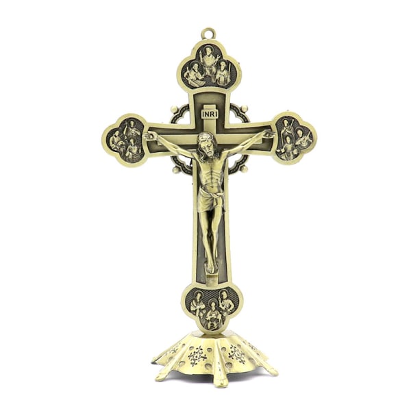 Religiösa gåvor Jesus Kristus på korset Staty Bordsskiva krucifix Cross Heminredning