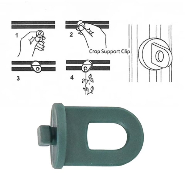 Greenhouse Twist Clips Plast Greenhouse Fixing Clips för aluminium växthusisolering Nätskuggning