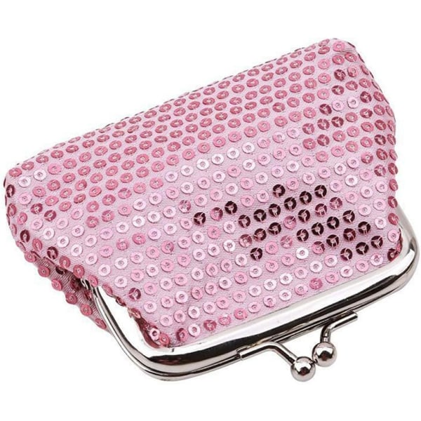 Personlighetsplånbok för kvinnor Snygg paljettplånbok med hasp Kort plånbok Clutch Myntväska Kortväska Case för kvinnor Pink
