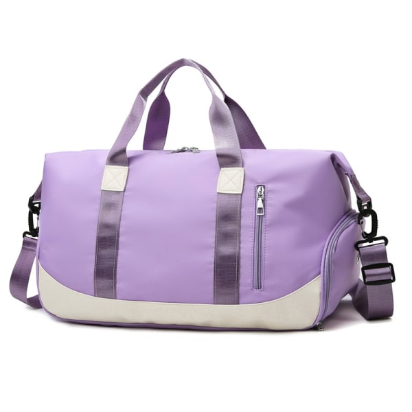 Resväska Torr våt Separerad väska Duffelväska Sportväska med skofack för gymsportresor män kvinnor purple