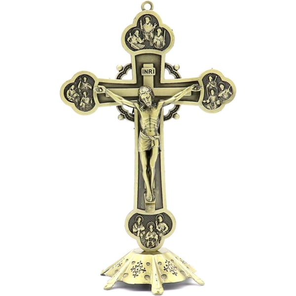 Religiösa gåvor Jesus Kristus på korset staty bordskrucifix kors heminredning