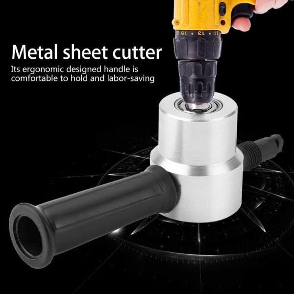 Metall Nibbler Cutter Multifunktionell elektrisk dubbelhuvud Metallplåt skärverktyg Hålsågsborrtillbehör