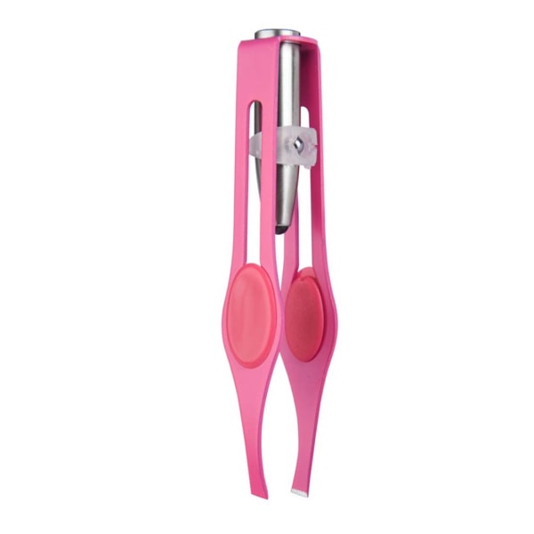 1 bit pincett med LED ljus hårborttagning Upplyst pincett Makeup pincett med lätta verktyg för män kvinnor pink