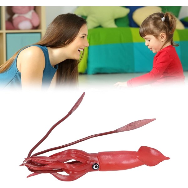 Bläckfisk figurmodell leksak, marin organism realistiska handmålade bläckfisk PVC modell simulering utbildning