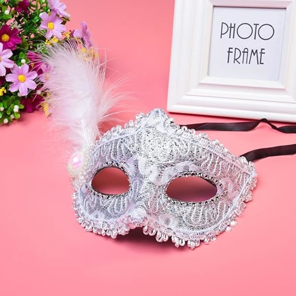Maskeraddräktmask Halv ansiktsmask Halloween för män Kvinnor Festklädd Mardi Gras Mask