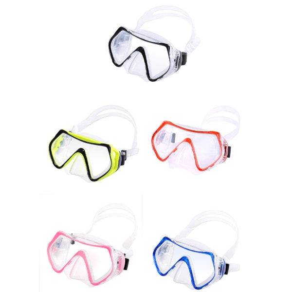 dyk PVC-glasögon dykutrustning för vuxna mask dykglasögon stor ram dykglasögon snorklingskläder cover yellow
