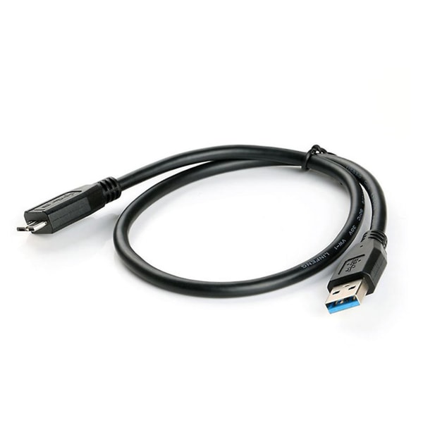 30 cm Svart Mini Bärbar USB 3.0 Hane A till Micro B Datakabel Sladd Blytråd för extern hårddiskdisk