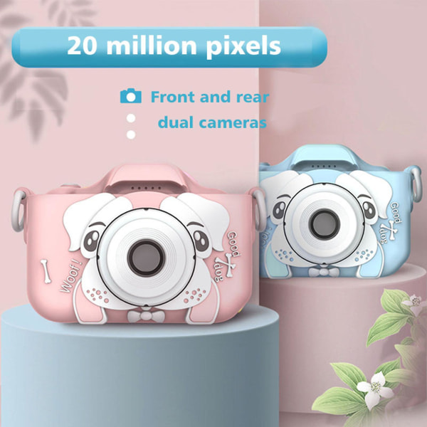 Q9 Cartoon Kids Camera 20mp barnuppladdningsbar digitalkamera 2.0 Ips-skärm