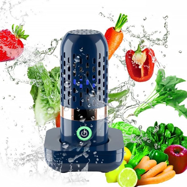 1st frukt- och grönsaksrengöringsmaskin IPX7 vattentät frukt grönsaker tvättrengöring 3000mAh USB trådlös frukt grönsak Was