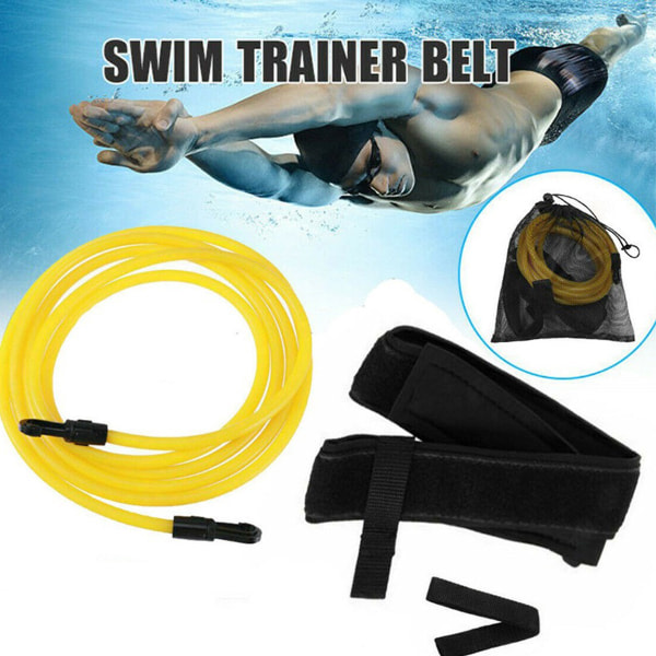 Simträningsbälte Simträningskoppel, Swim Tether Stationär simning, Swim Sele Statiskt Simbälte green 6mm*9mm*3m