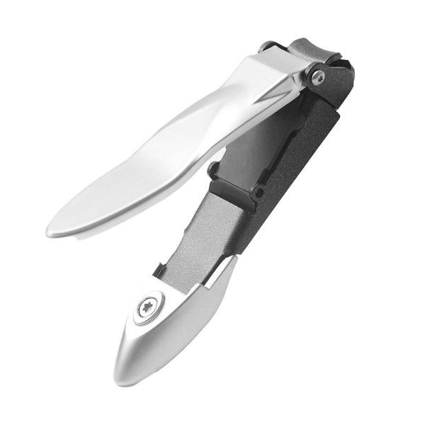 Nagelklippare för med fångare – knivskarp, självuppsamlande nagelklippare med ergonomisk spakhållare chrome silver S